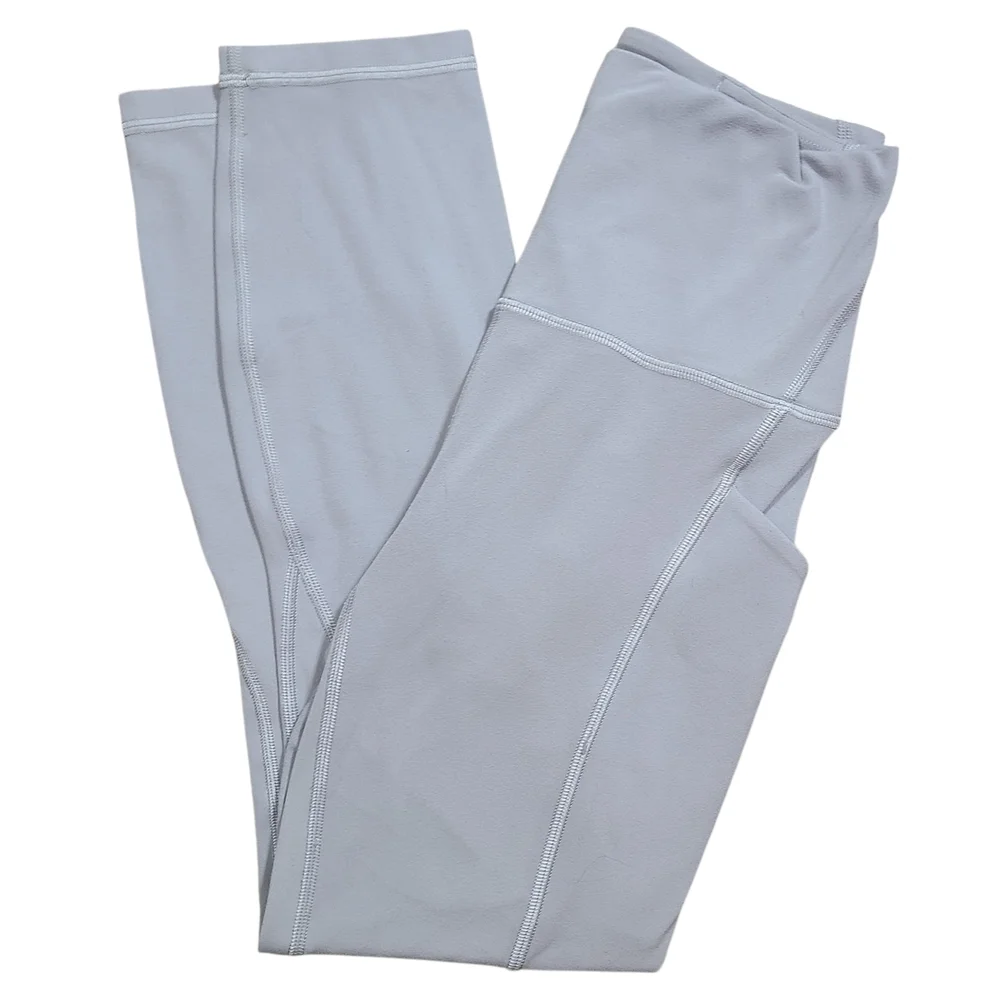 Lululemon Gray High Rise Yoga Leggings Size 4 Soft Stretch Activewear